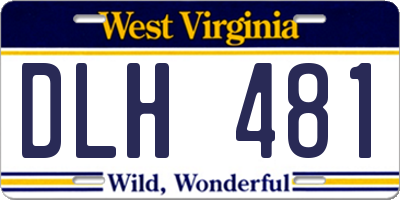 WV license plate DLH481