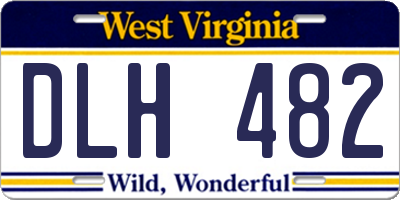 WV license plate DLH482