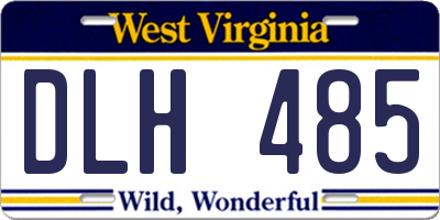 WV license plate DLH485