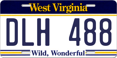 WV license plate DLH488