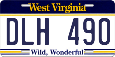 WV license plate DLH490