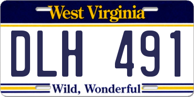 WV license plate DLH491