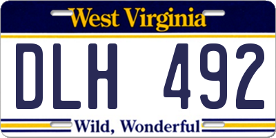 WV license plate DLH492