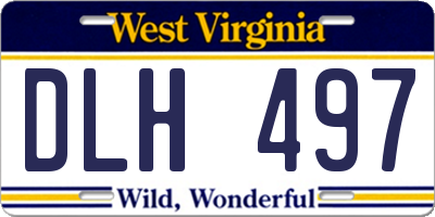 WV license plate DLH497