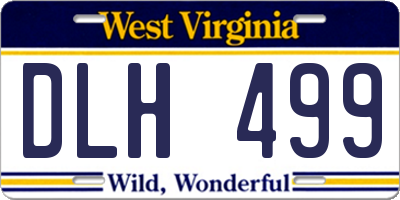 WV license plate DLH499