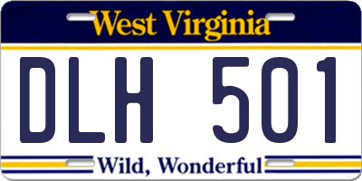 WV license plate DLH501