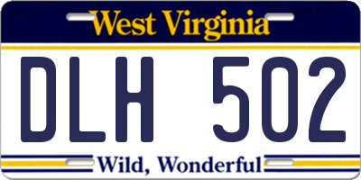 WV license plate DLH502