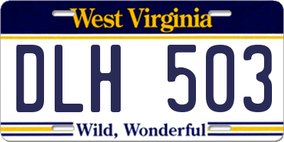 WV license plate DLH503