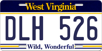 WV license plate DLH526