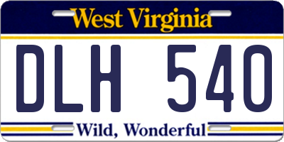 WV license plate DLH540