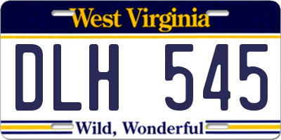 WV license plate DLH545