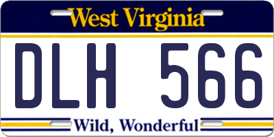 WV license plate DLH566