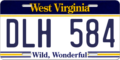 WV license plate DLH584