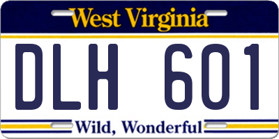 WV license plate DLH601