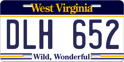 WV license plate DLH652