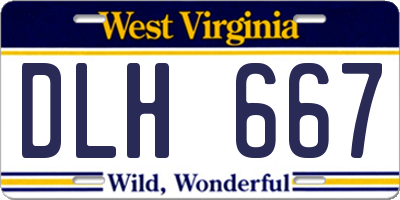 WV license plate DLH667