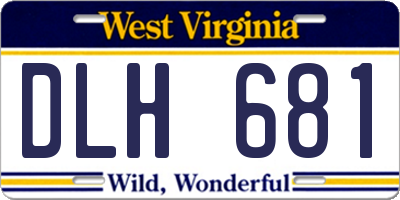 WV license plate DLH681