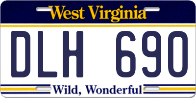 WV license plate DLH690