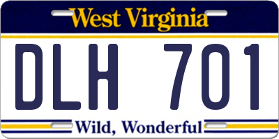 WV license plate DLH701