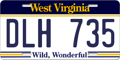 WV license plate DLH735