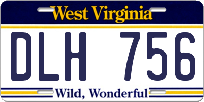 WV license plate DLH756