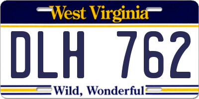 WV license plate DLH762