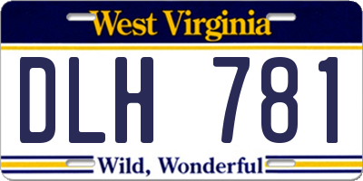 WV license plate DLH781
