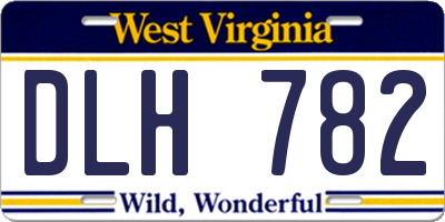 WV license plate DLH782
