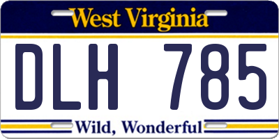 WV license plate DLH785