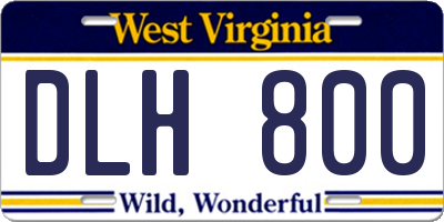 WV license plate DLH800