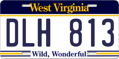 WV license plate DLH813