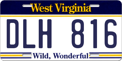 WV license plate DLH816