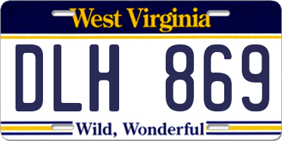 WV license plate DLH869