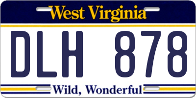 WV license plate DLH878