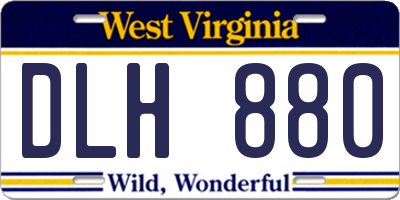 WV license plate DLH880
