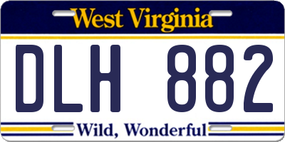 WV license plate DLH882