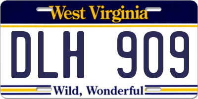 WV license plate DLH909