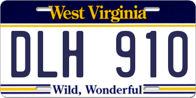 WV license plate DLH910