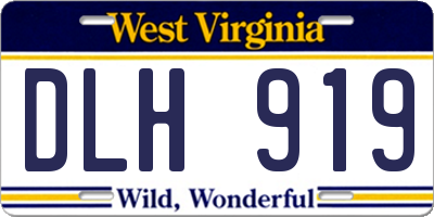 WV license plate DLH919