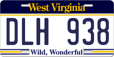 WV license plate DLH938