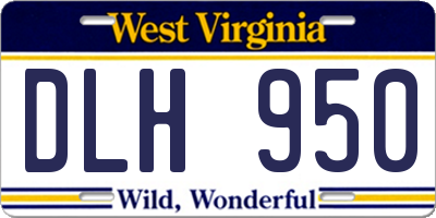 WV license plate DLH950