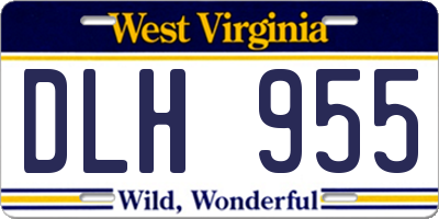 WV license plate DLH955