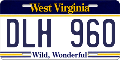 WV license plate DLH960