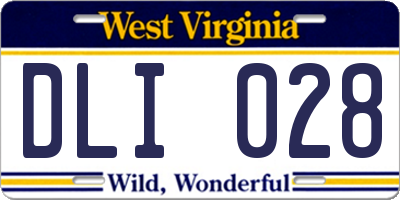 WV license plate DLI028