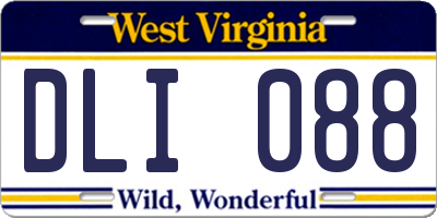 WV license plate DLI088