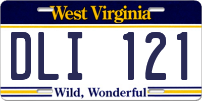 WV license plate DLI121