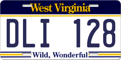 WV license plate DLI128
