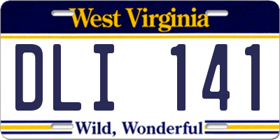 WV license plate DLI141