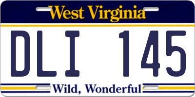 WV license plate DLI145