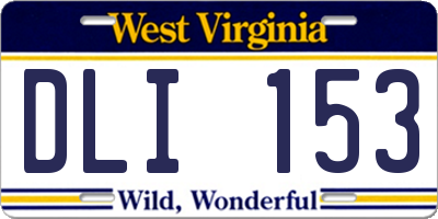 WV license plate DLI153